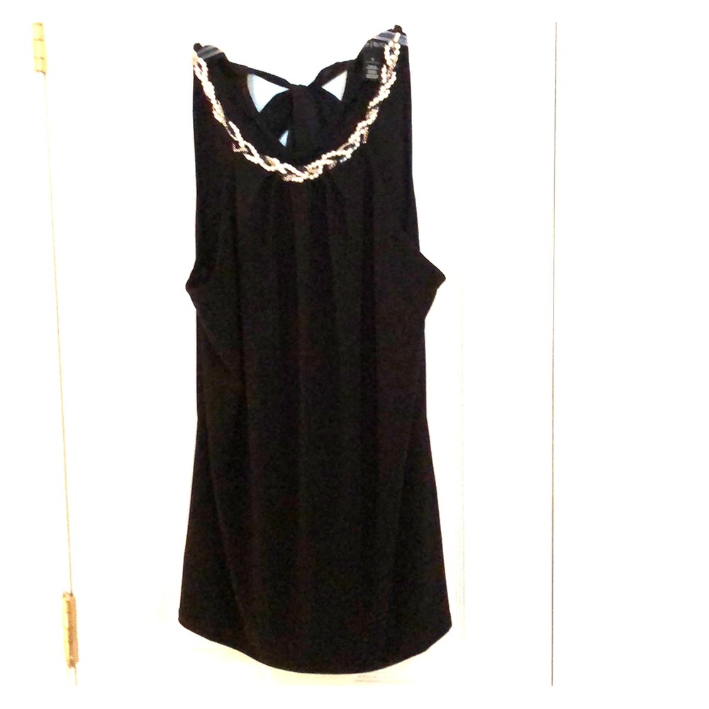 WHBM Black dress top